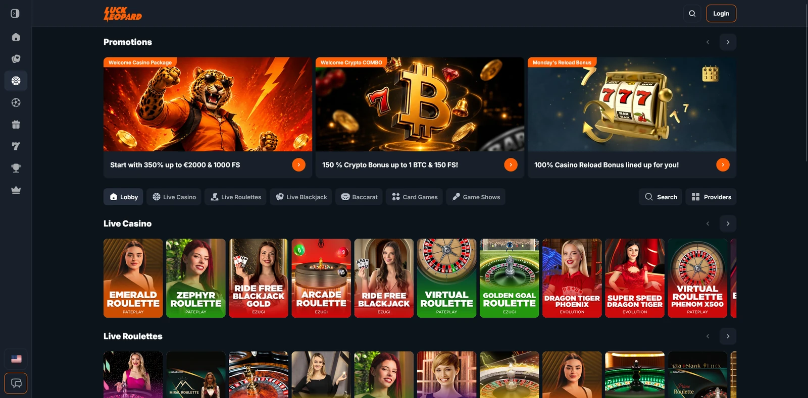 Live casino — LuckLeopard Casino